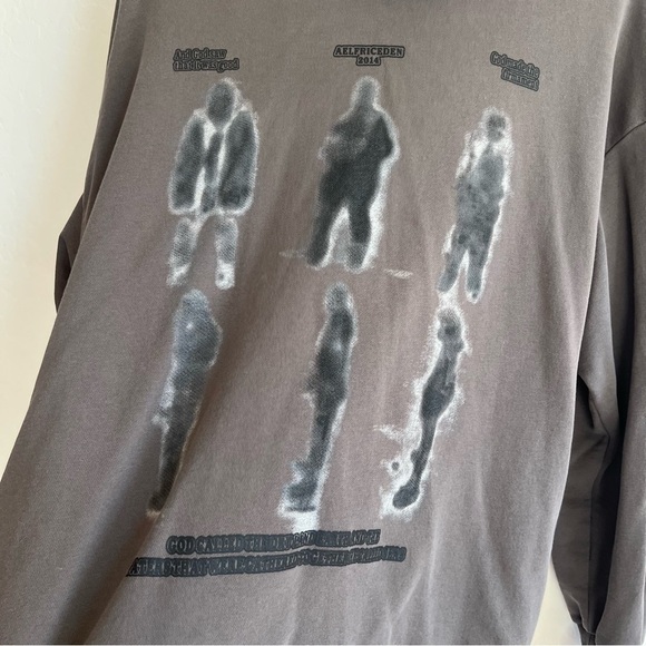 Aelfric Eden Blurry Shadow Print Oversized Sweatshirt Pullover Hoodie - Picture 5 of 7